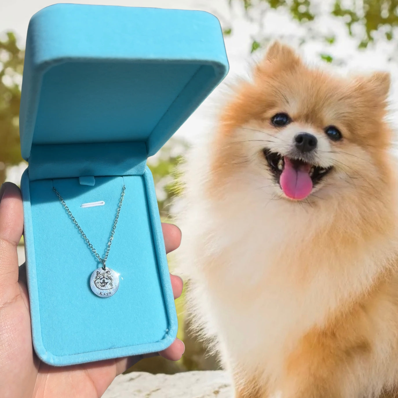 Custom Pet Portrait Necklace