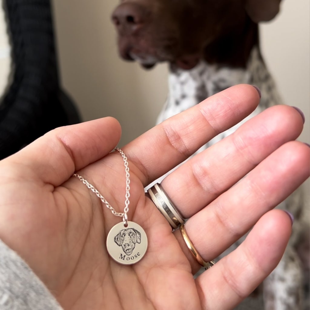 Pawtrait Pet Portrait Necklace
