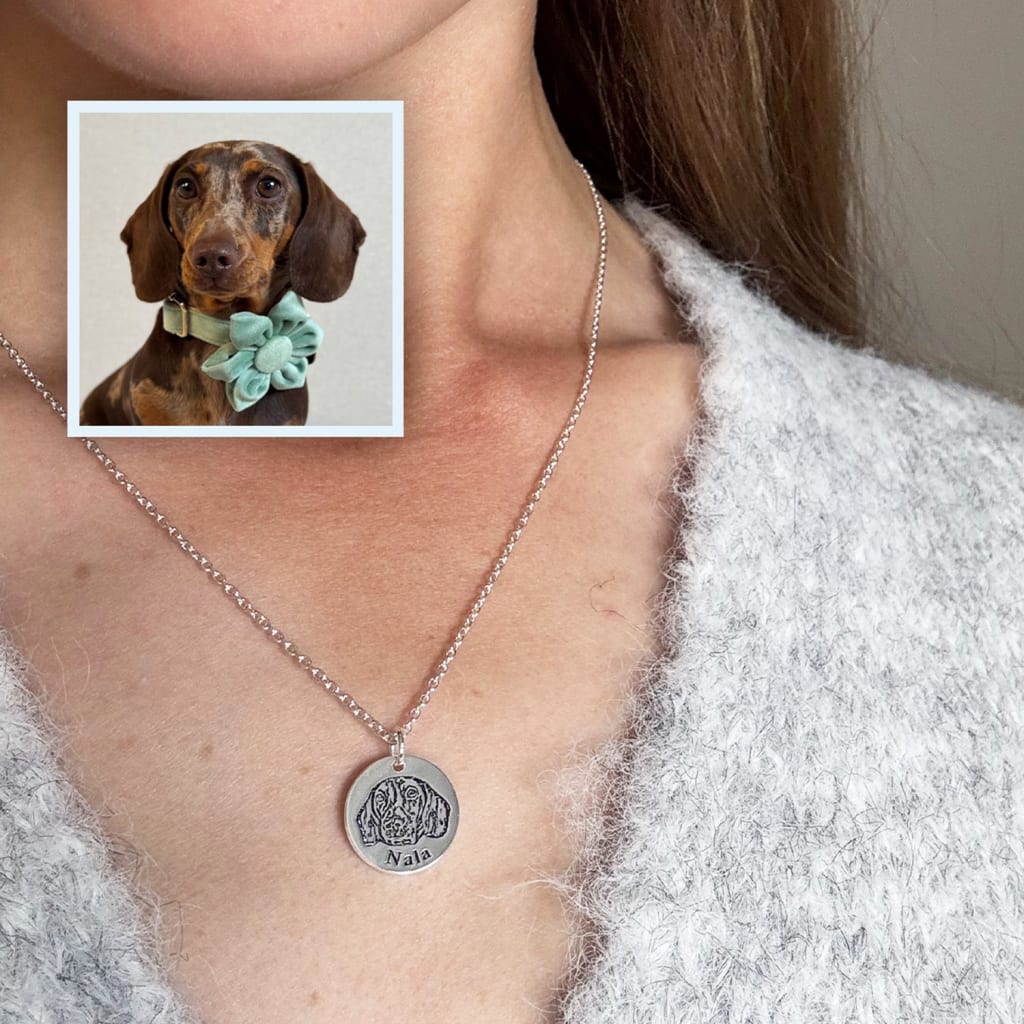 Pawtrait Pet Portrait Necklace