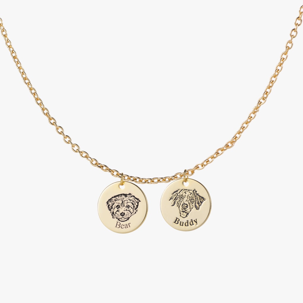 Pawtrait Pet Portrait Necklace